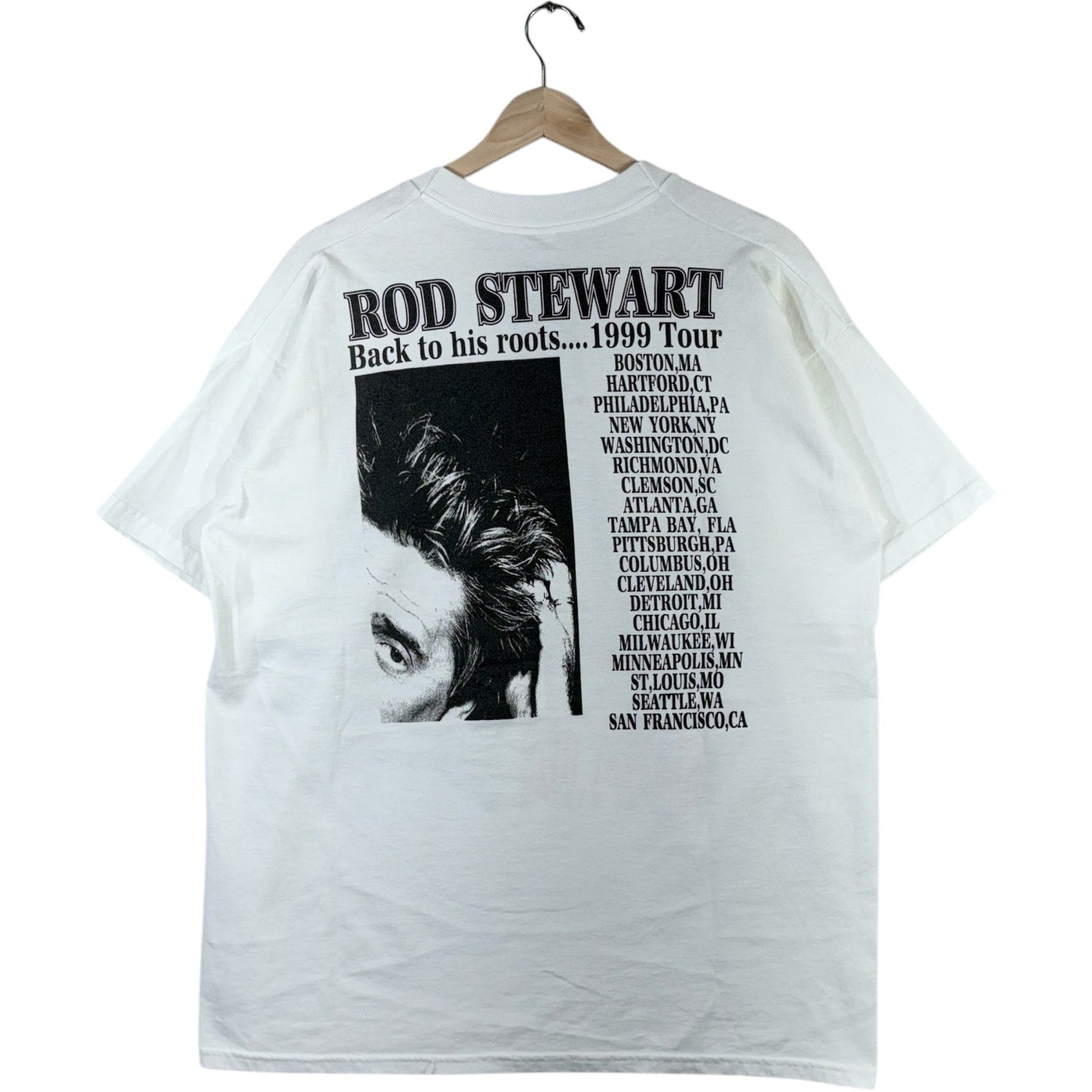Vintage Rod Stewart Back To His Roots Tour 90s Music Tee