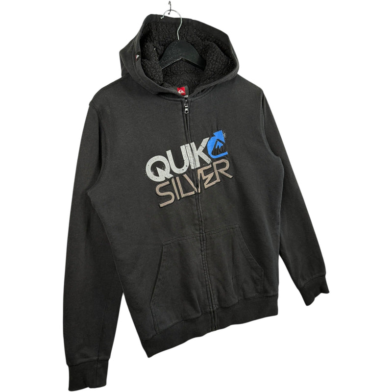 Vintage Quick Silver Spellout Hooded Full Zip Hoodie