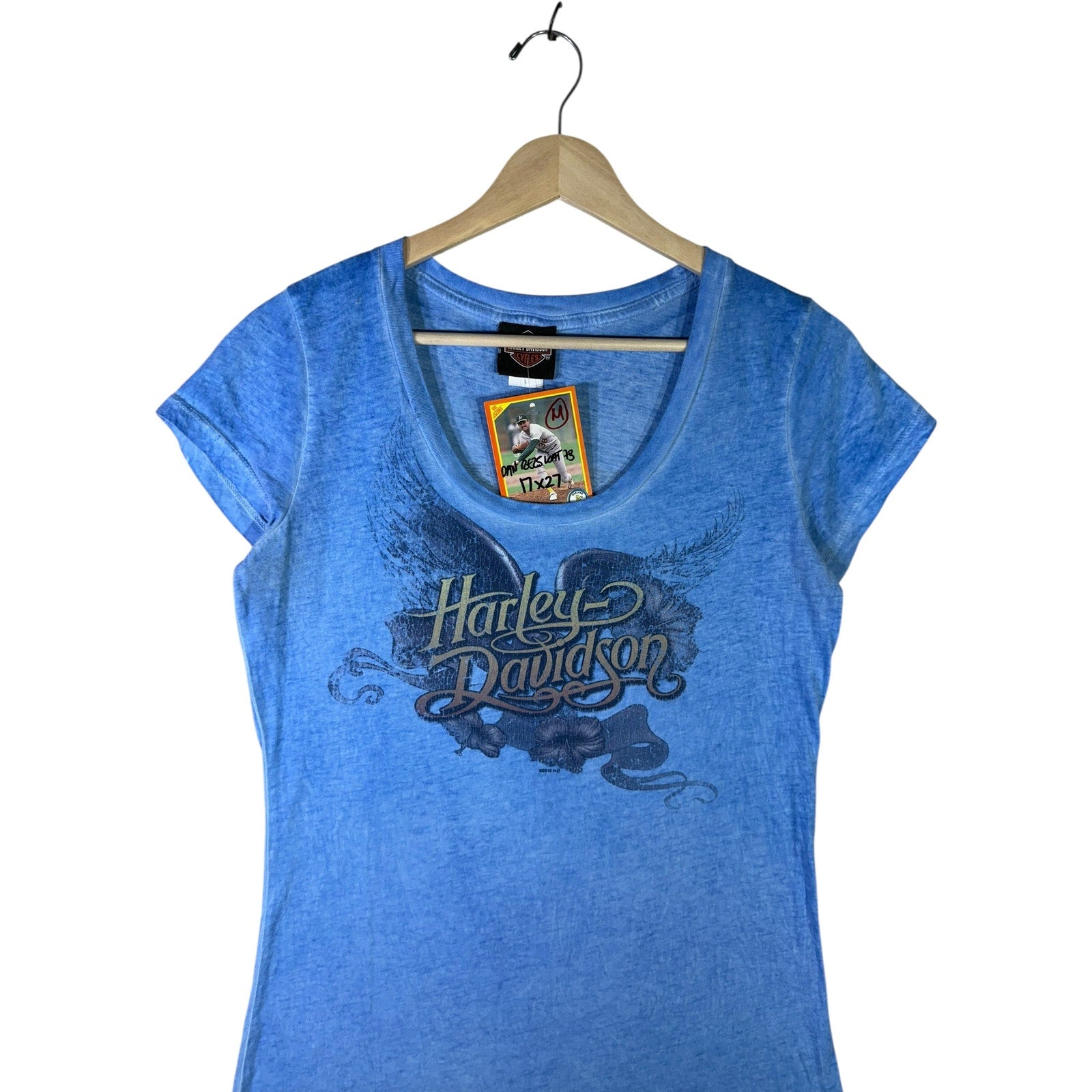 Vintage Harley Davidson Wing Floral T-Shirt