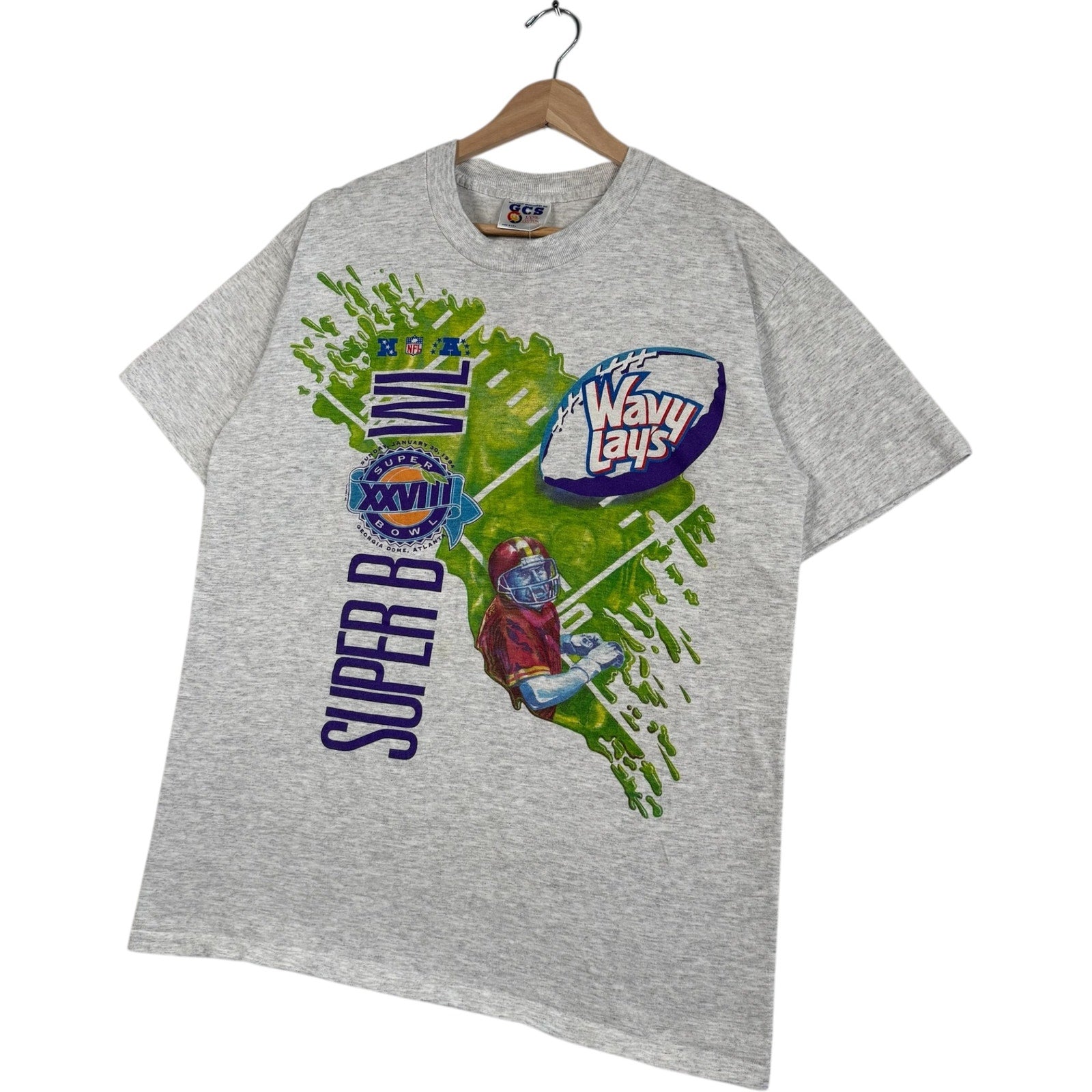 Vintage Wavy Lays Super Bowl XXVIII NFL Tee 1994