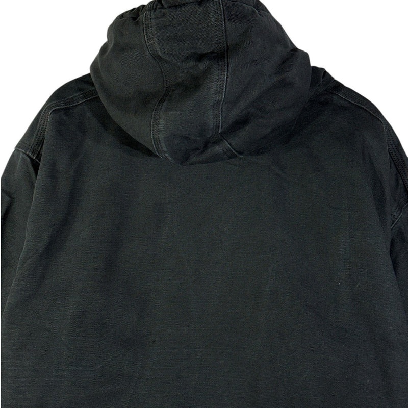 Vintage Carhartt Canvas Hooded Full Zip Quilted Workwear Jacket