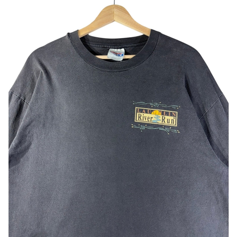 Vintage Laughlin River Run Biker Flames Long Sleeve T-Shirt