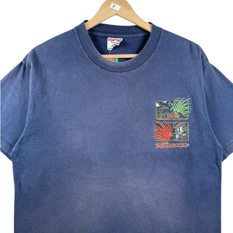 Vintage Tennessee Train House Graphic T-Shirt