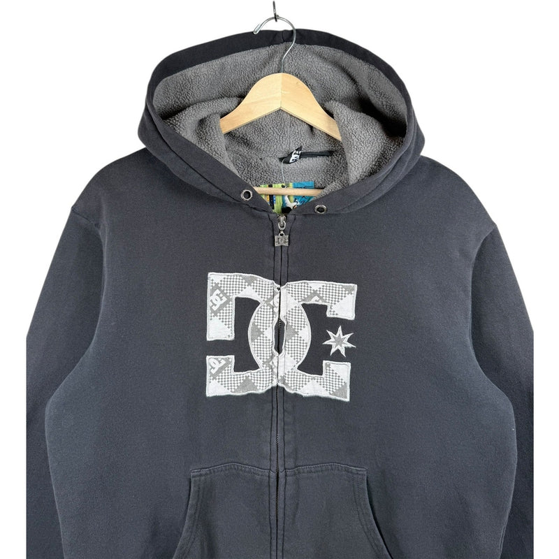 Vintage DC Logo Full Zip Sherpa Lined Hoodie