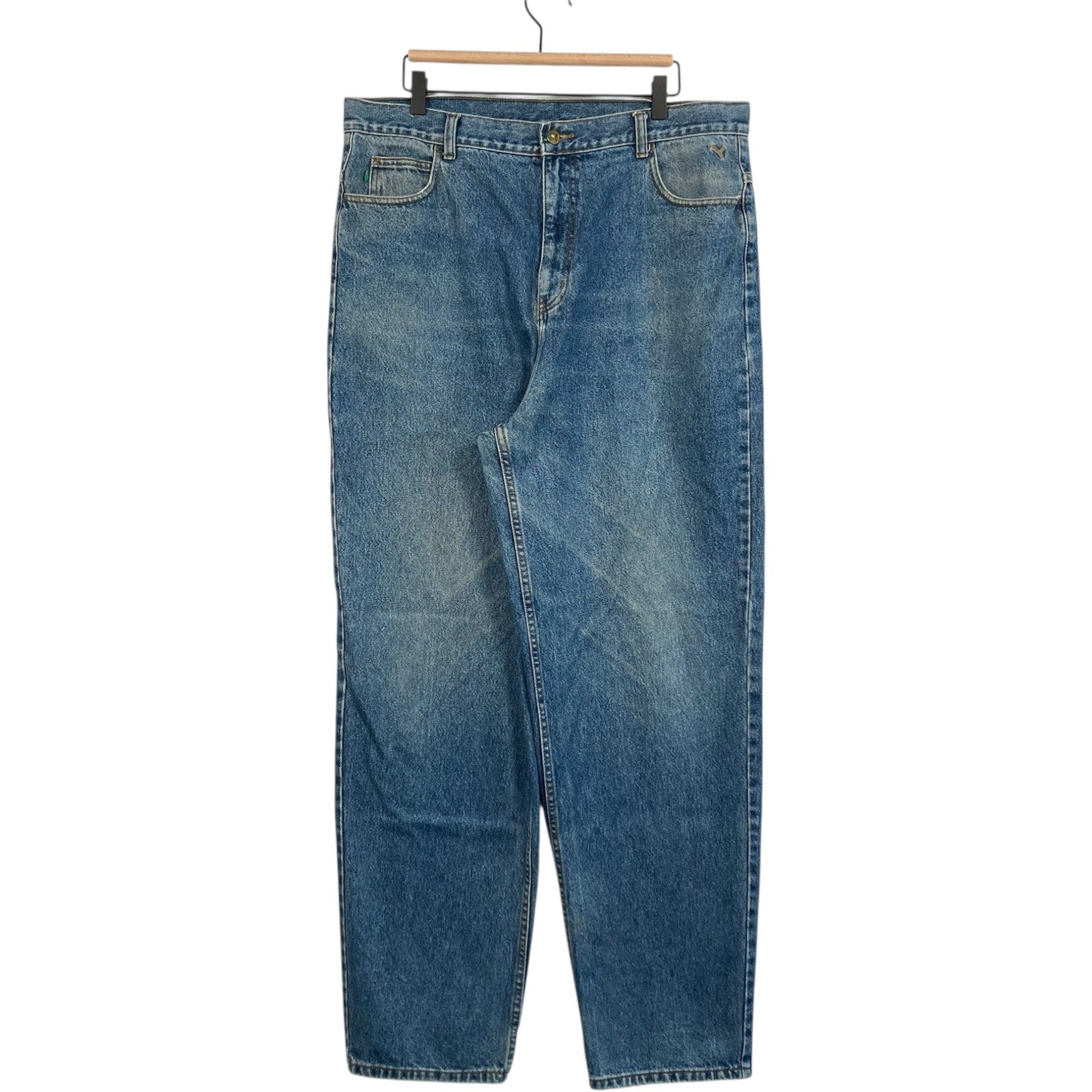 Vintage Faded Straight Leg Denim Jeans 36x30