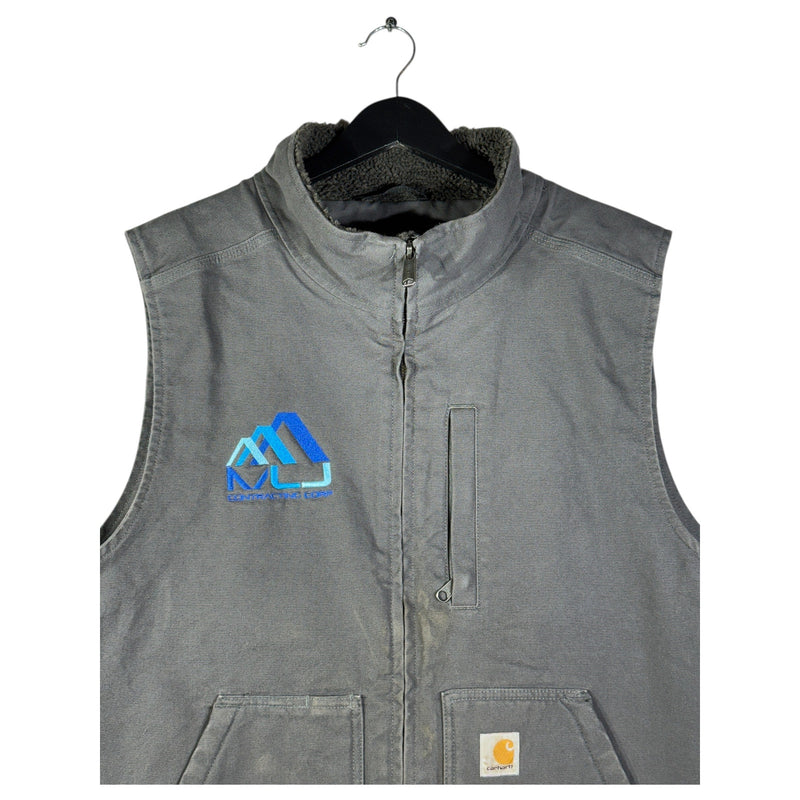 Vintage Carhartt Canvas Sherpa Lined Workwear Vest