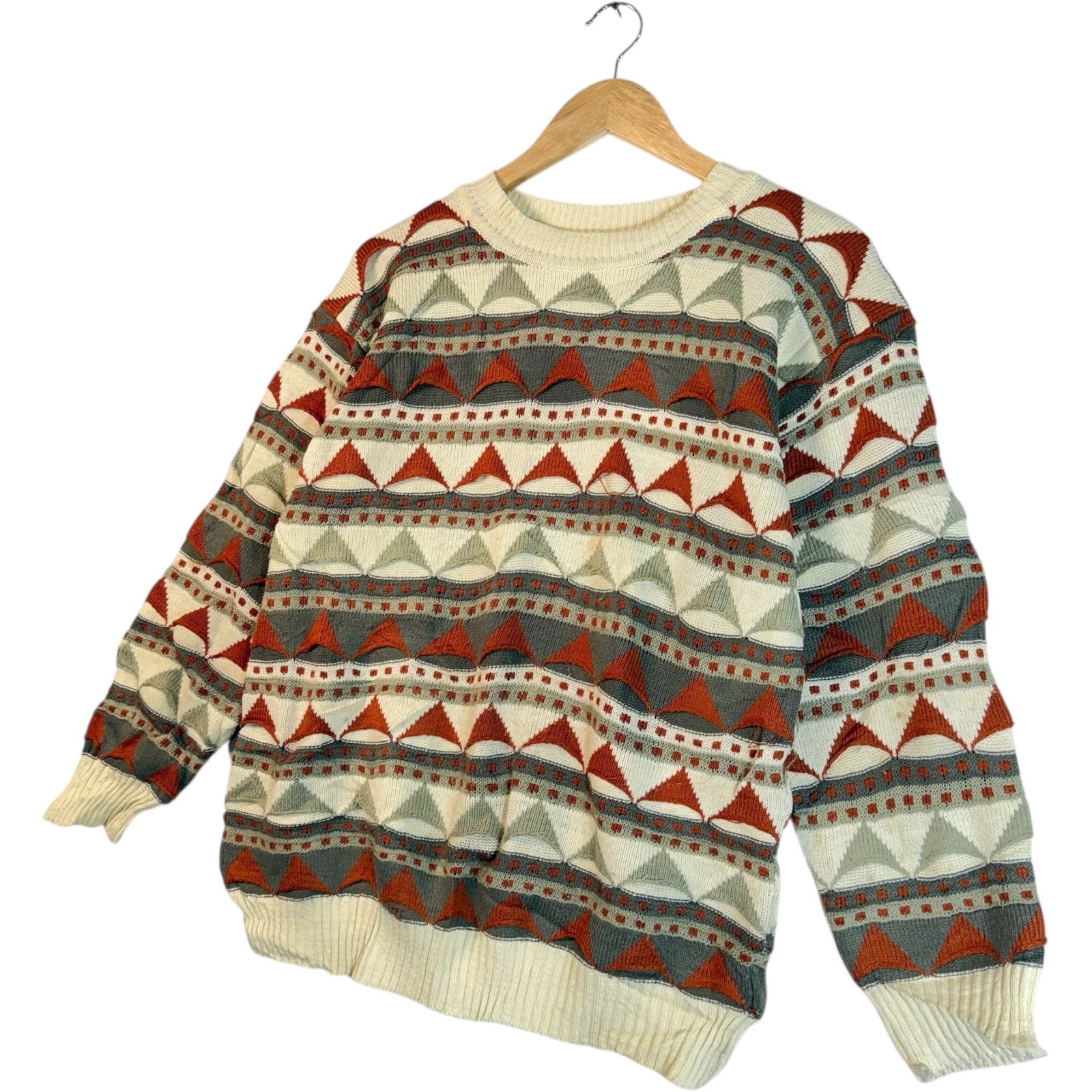 Vintage Triangle Shapes Knit Sweater
