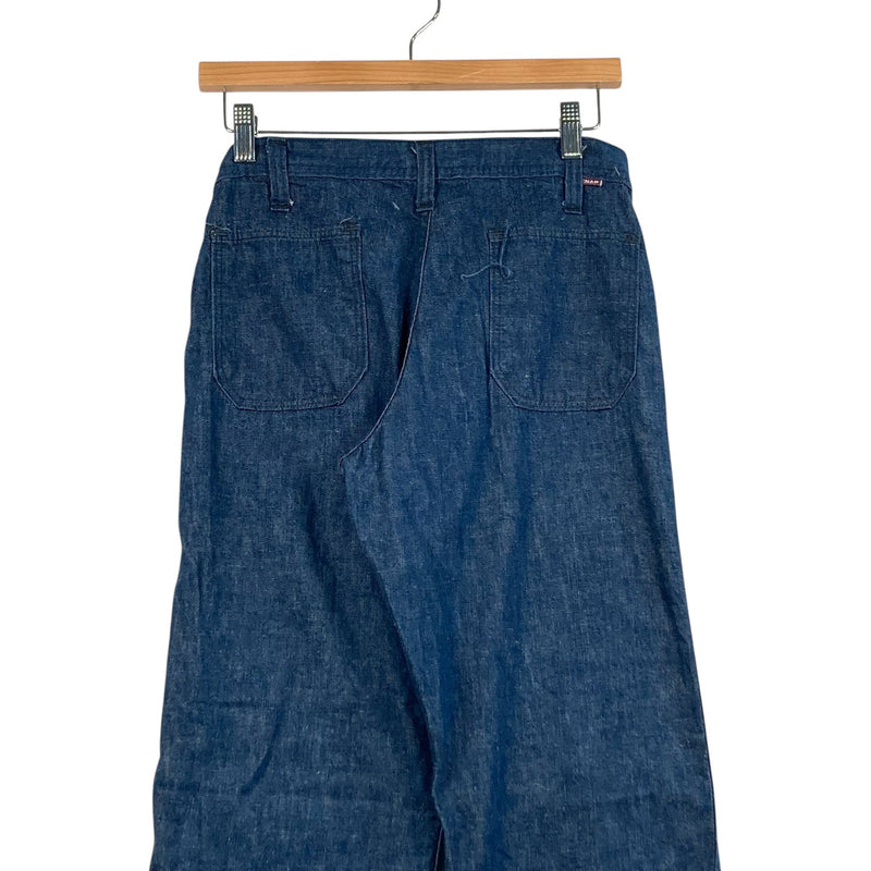 Vintage Flared Denim Button Fly Jeans 26x28