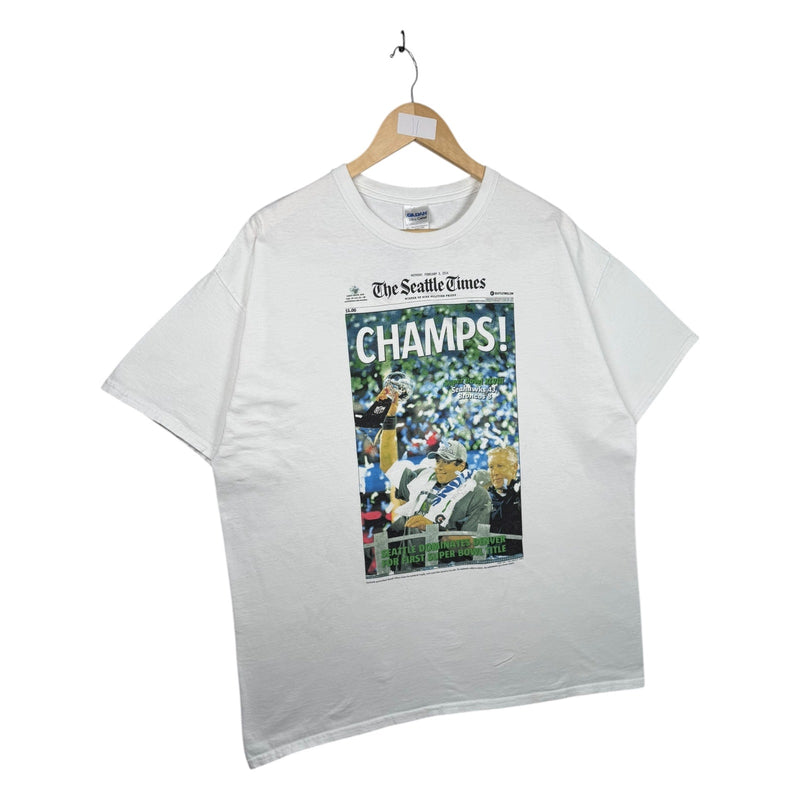 Vintage The Seattle Times Newspaper Cover NFL T-Shirt