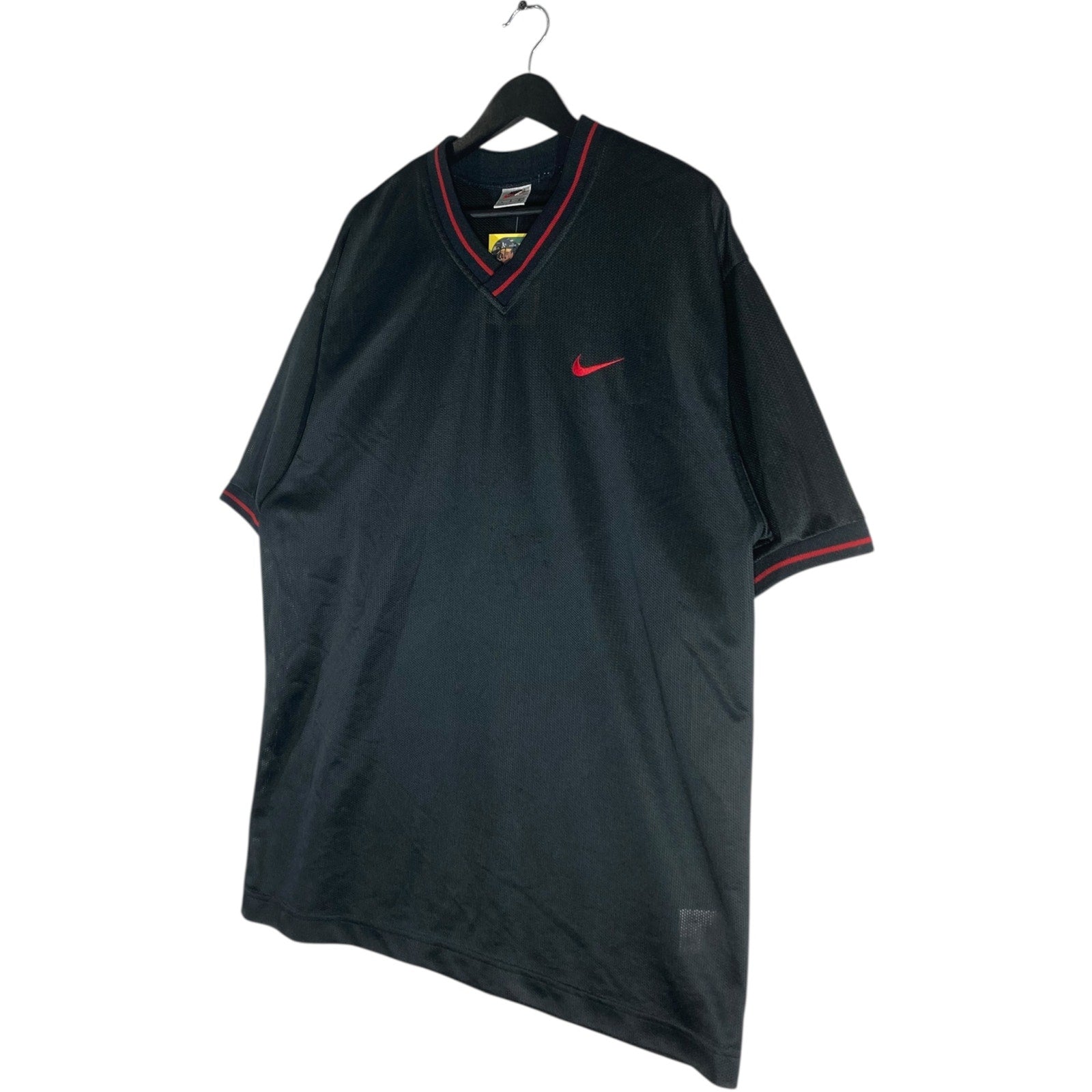 Vintage Nike Swoosh V Neck Jersey Large