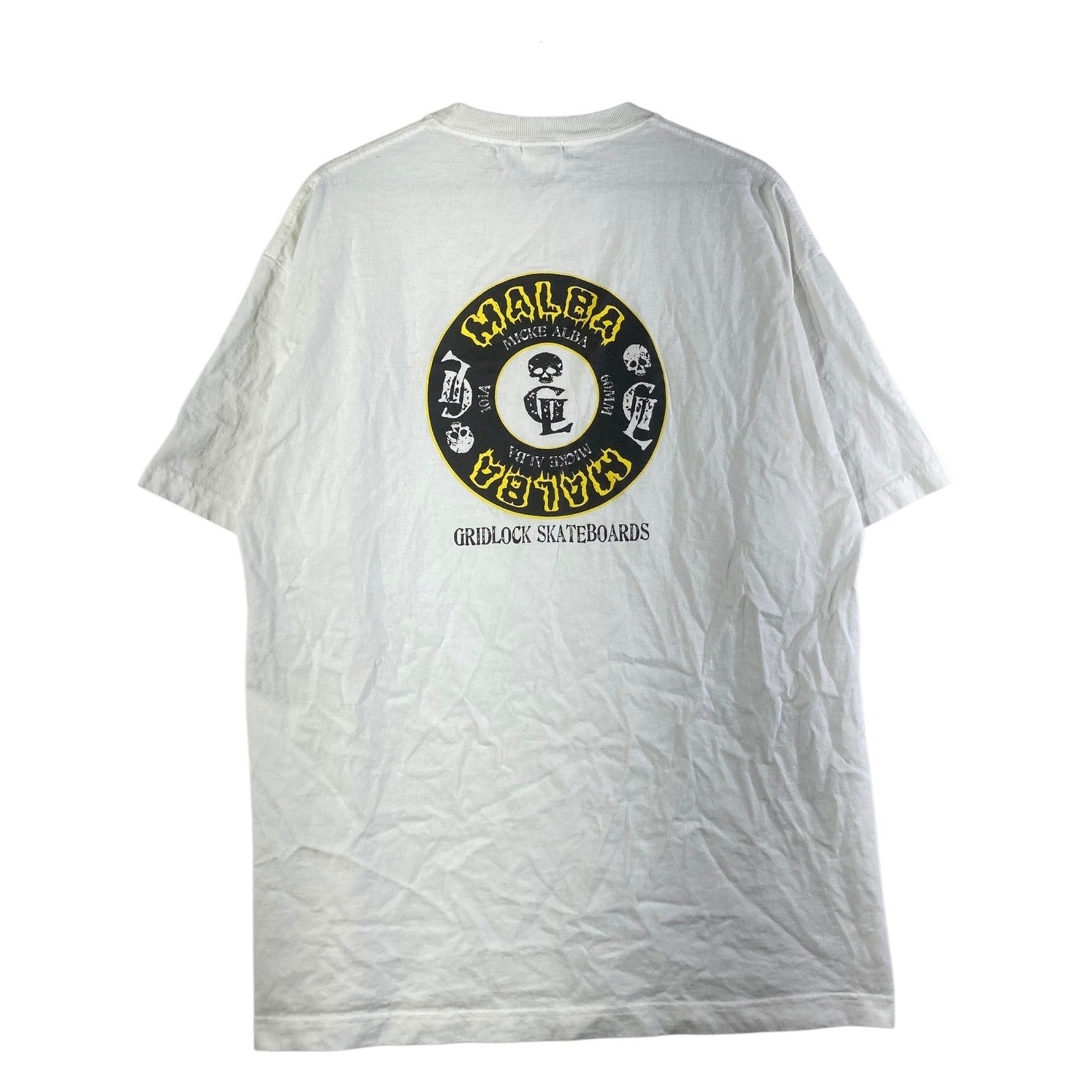 Vintage Gridlock Skateboards Walba Skull T-Shirt