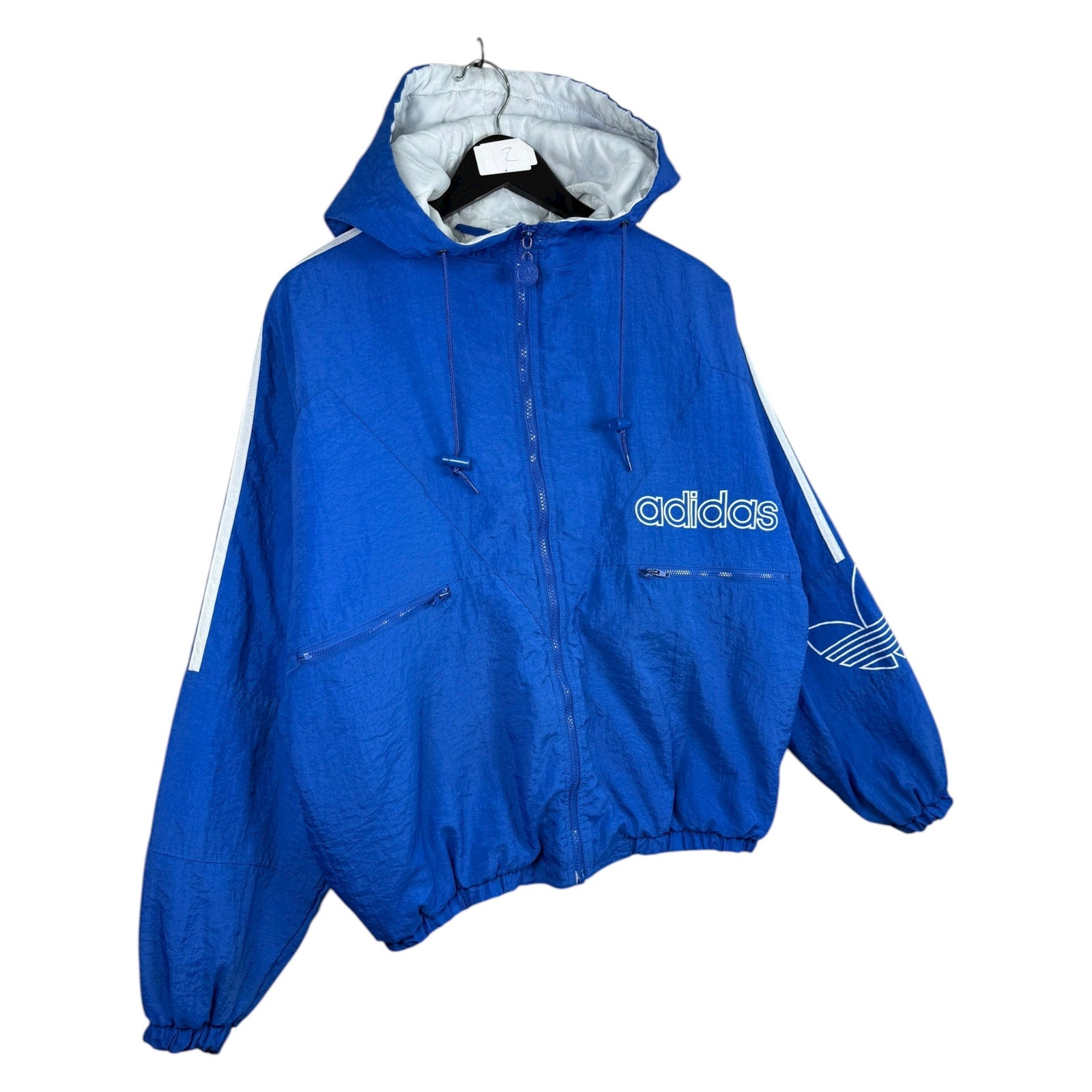 Vintage Adidas Trefoil Hooded Full Zip Windbreaker