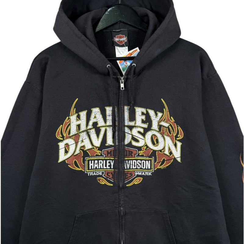 Vintage Harley Davidson Viking Land Baxter Graphic Hoodie
