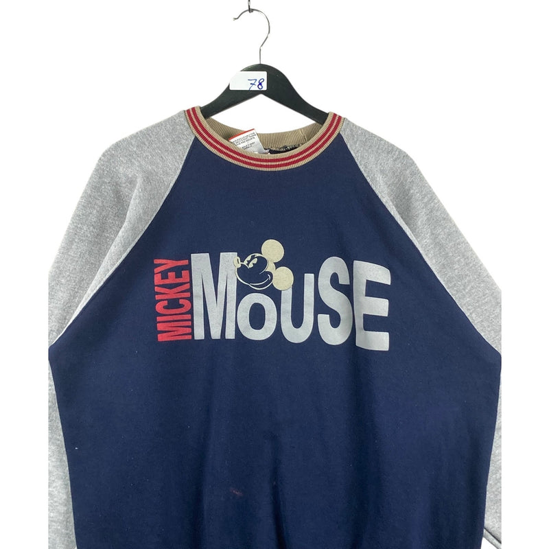 Vintage Disney Mickey Mouse Colorblock Raglan Crewneck