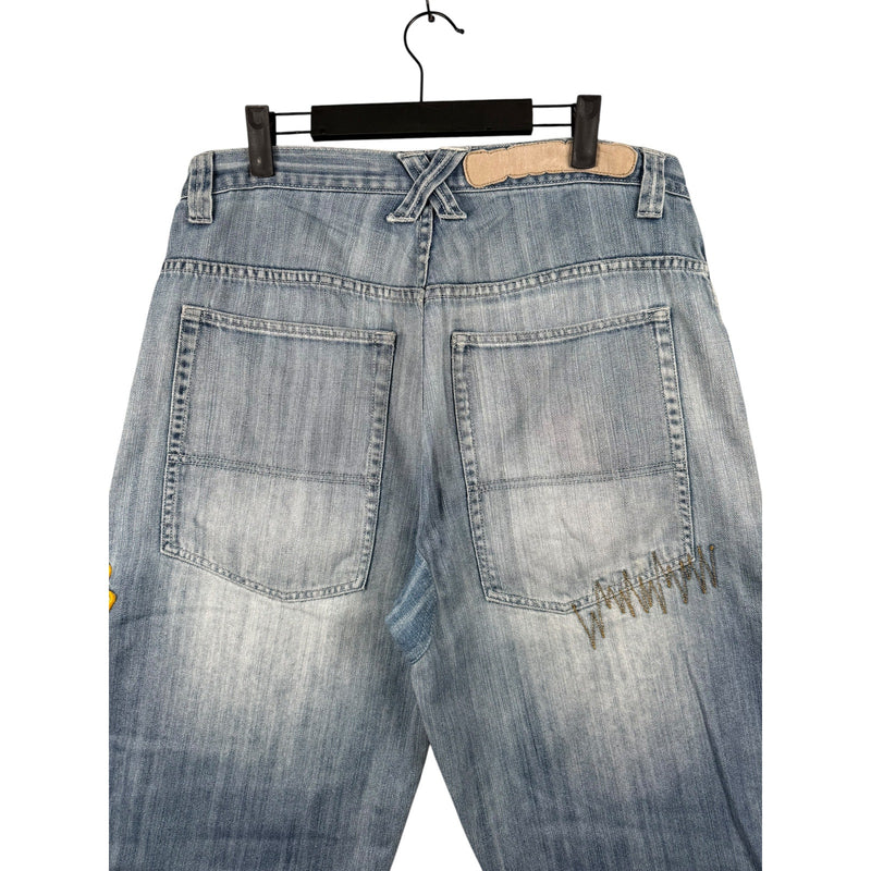 Vintage Spot Gear Utility Denim Shorts 36