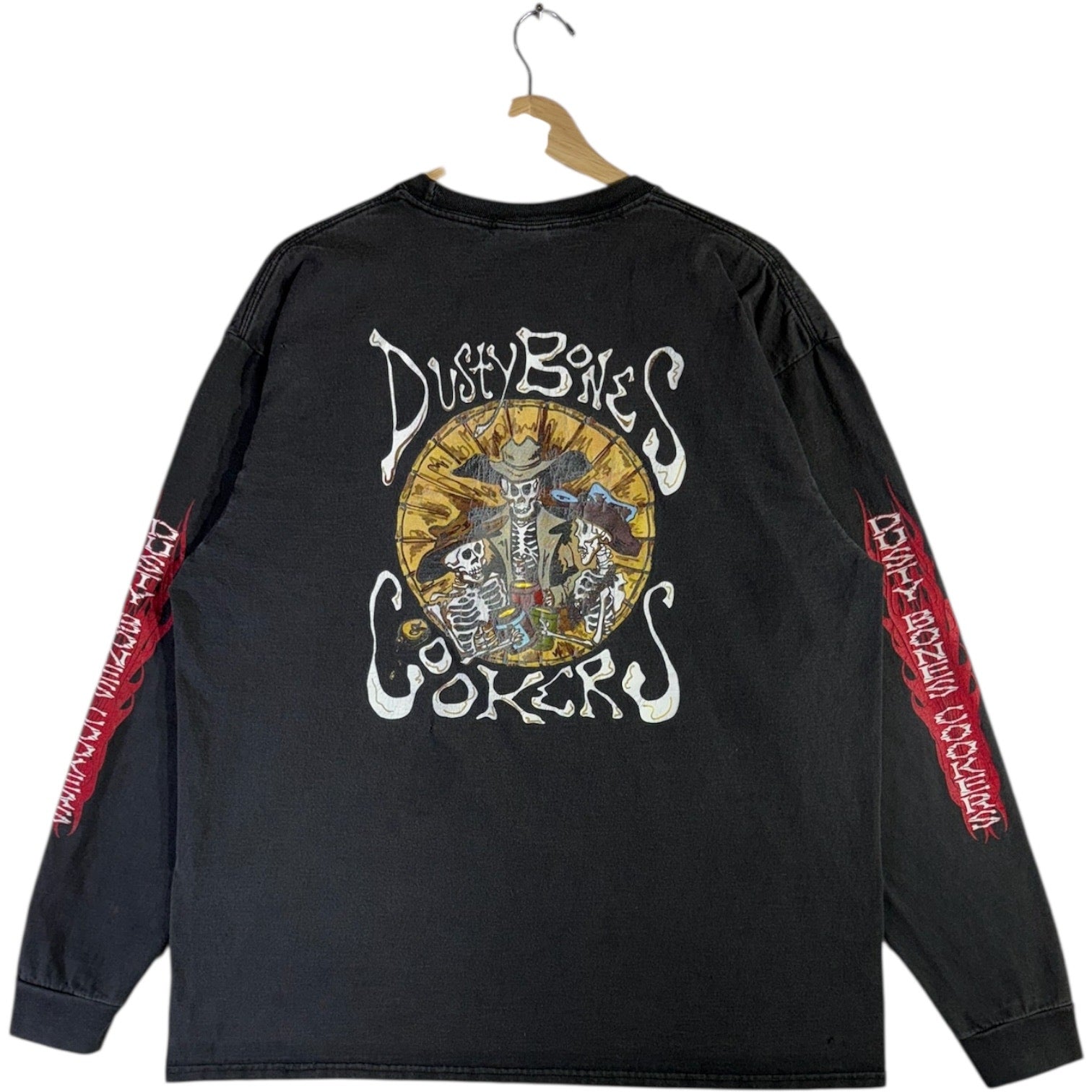 Vintage Dusty Bones Cookers Skeleton Long Sleeve