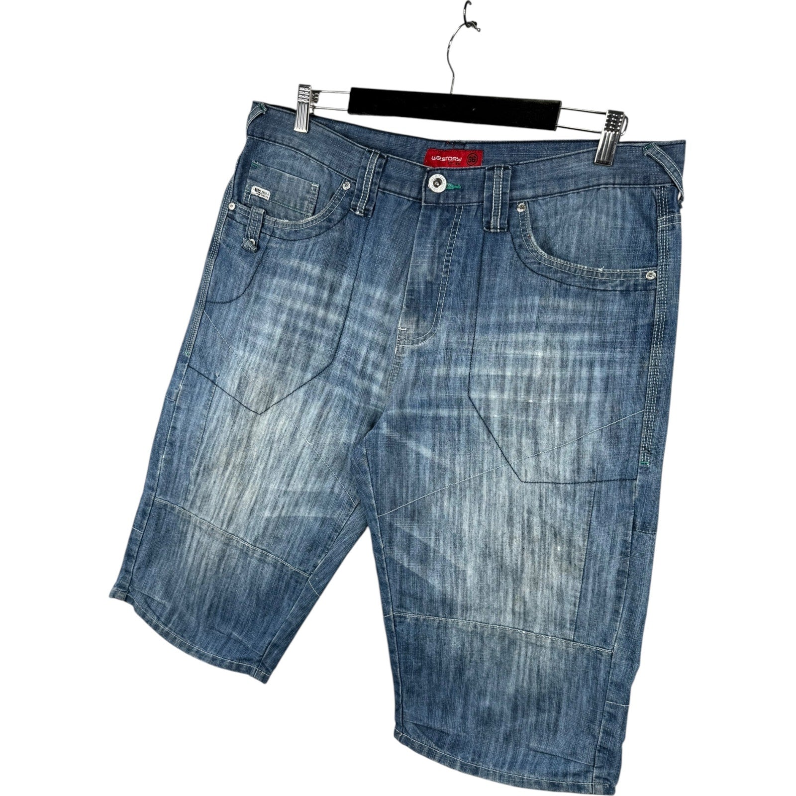 Vintage Westory Utility Denim Shorts 36