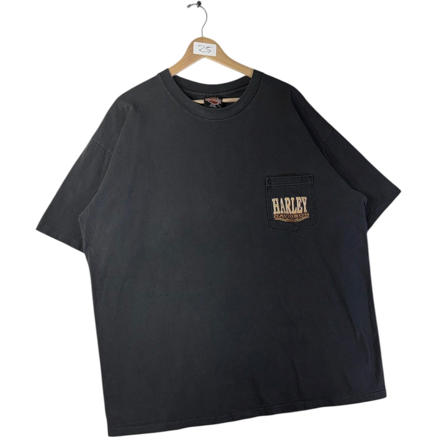 Vintage Harley Davidson Logo Chest Pocket T-Shirt