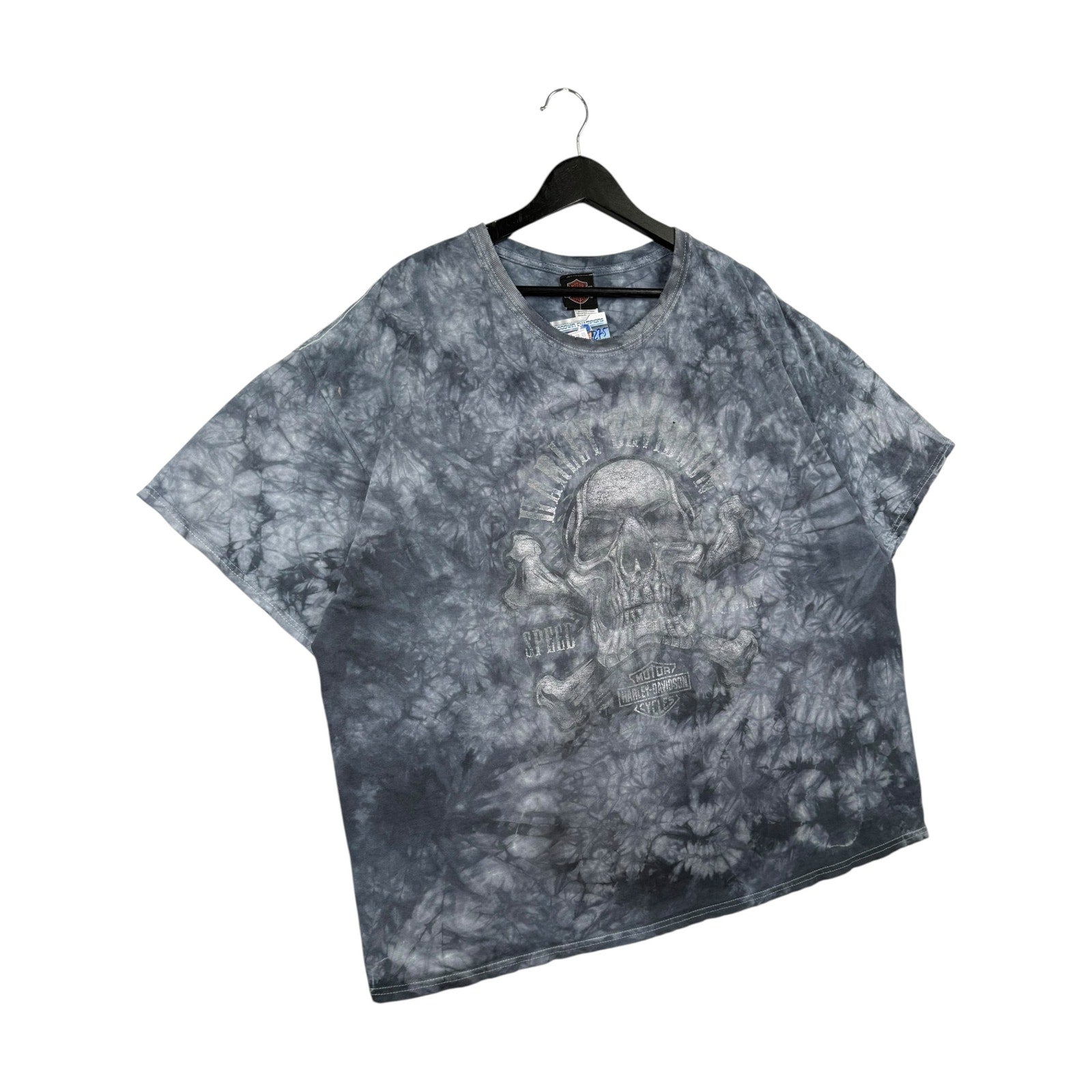 Vintage Harley Davidson Las Vegas Skull Tie-Dye Graphic T-Shirt