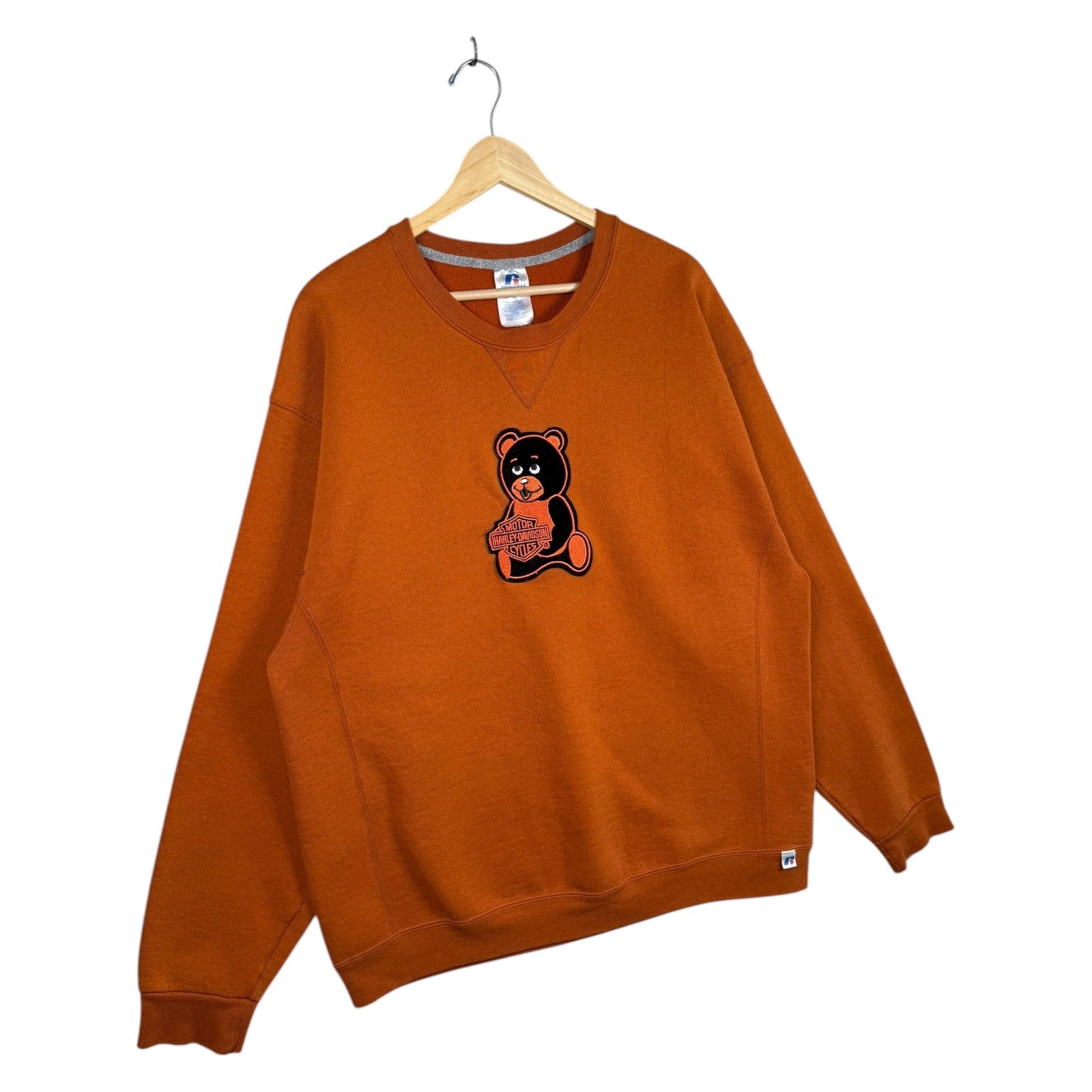 Vintage Harley Davidson Bear Embroidered Crewneck