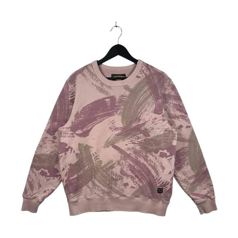 Vintage Harley Davidson Abstract Brushstroke Crewneck