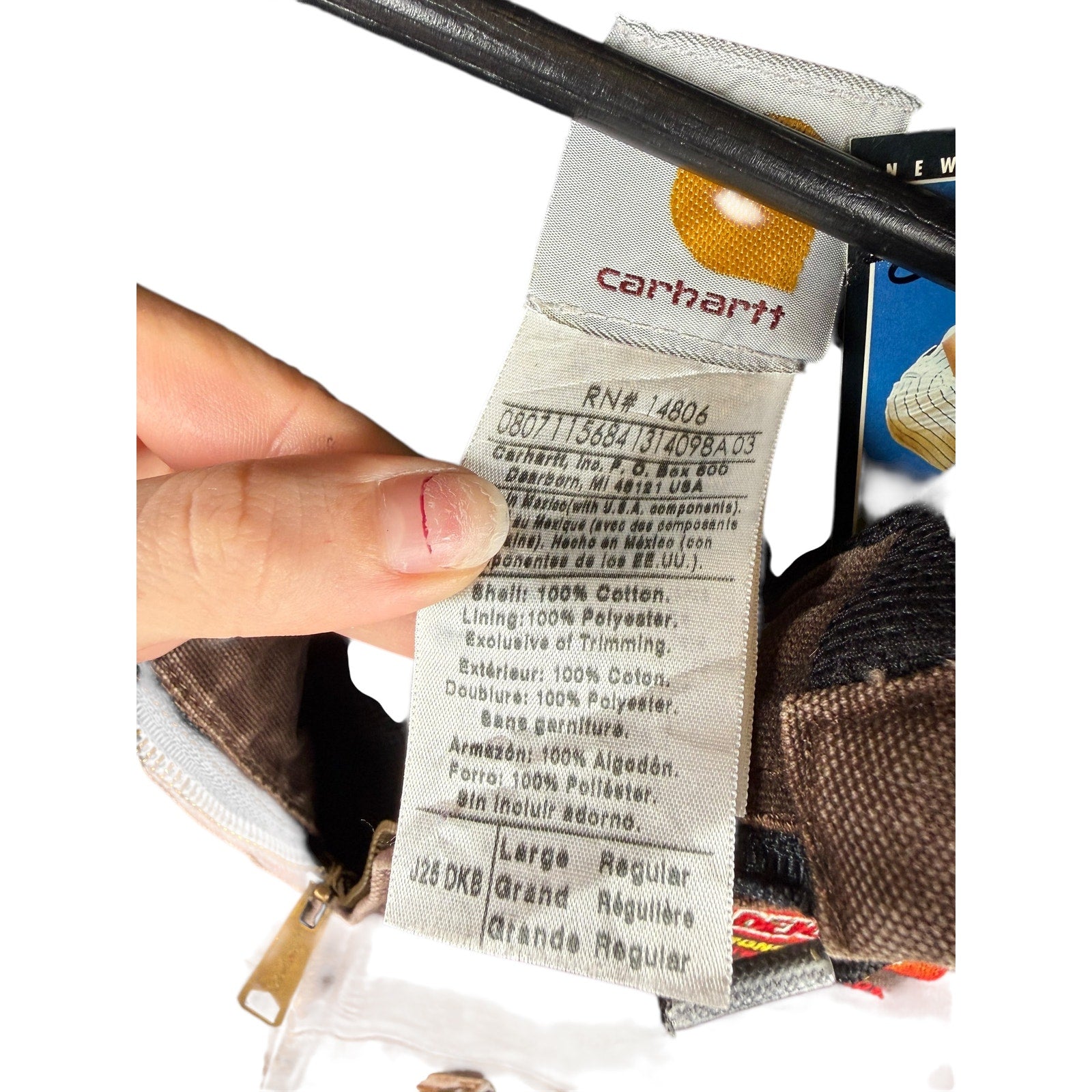 Vintage Carhartt Thermal Lined Full Zip Hoodie