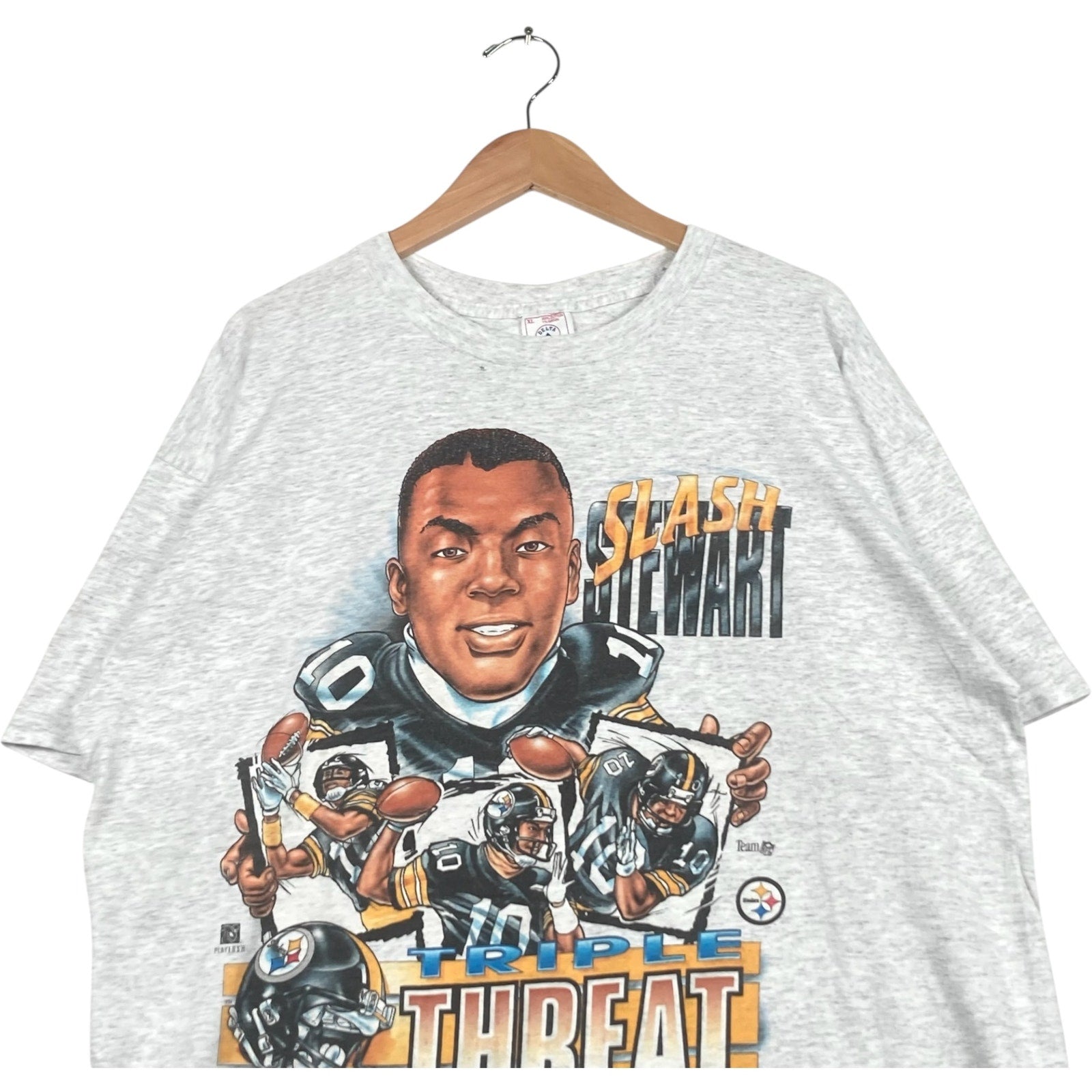 Vintage Kordell Stewart Slash Pittsburgh Steelers "Triple Threat" Tee
