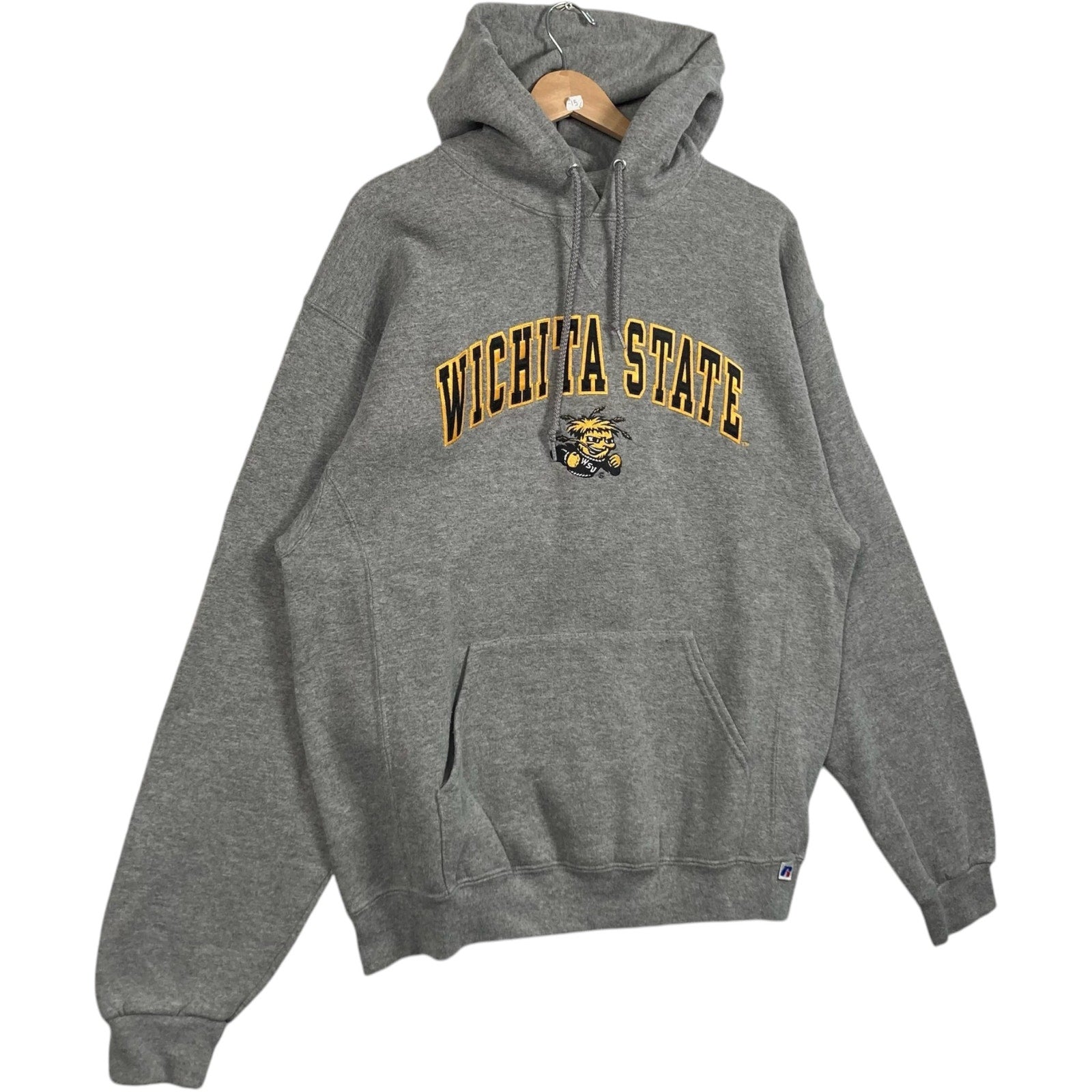 Vintage Russell Wichita State University Arch Spellout Hoodie