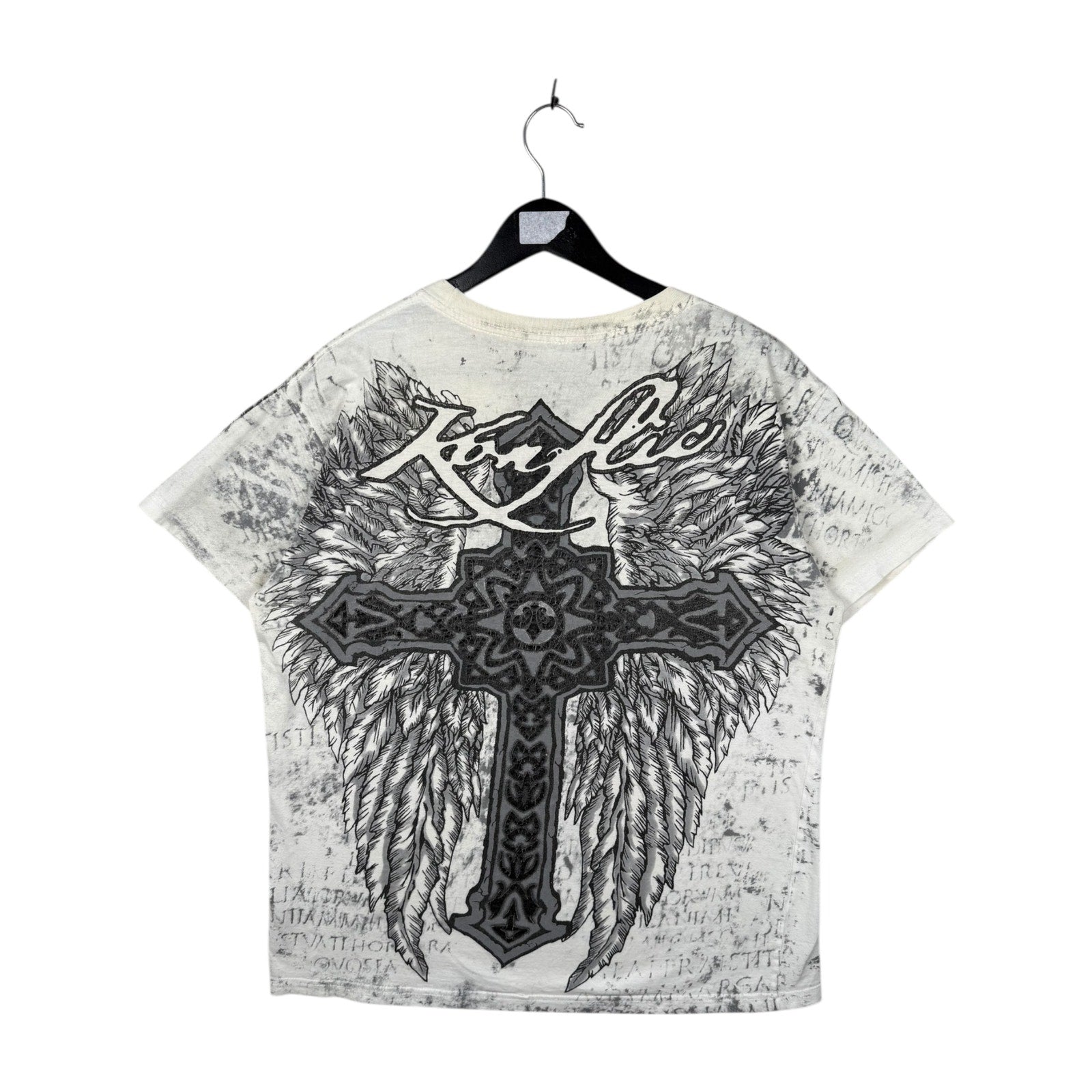 Vintage Affliction Style Winged Cross T-Shirt