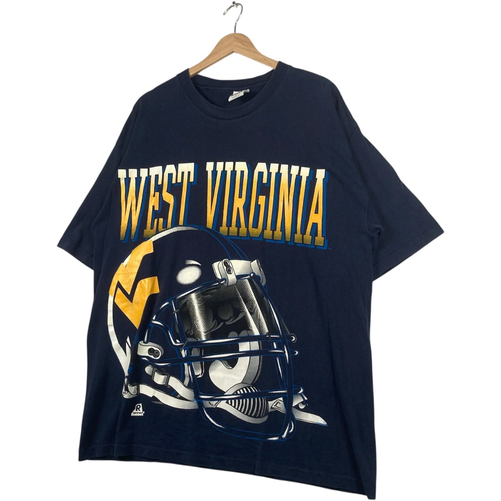 Vintage West Virginia Mountaineers Football Helmet Tee