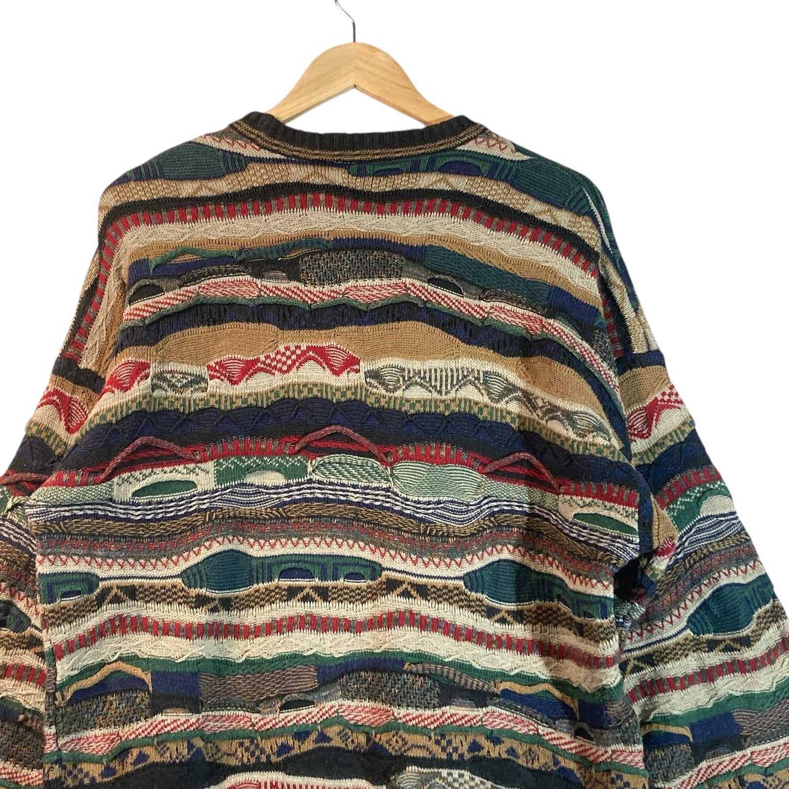 Vintage Coogi 3D Abstract Knit Sweater