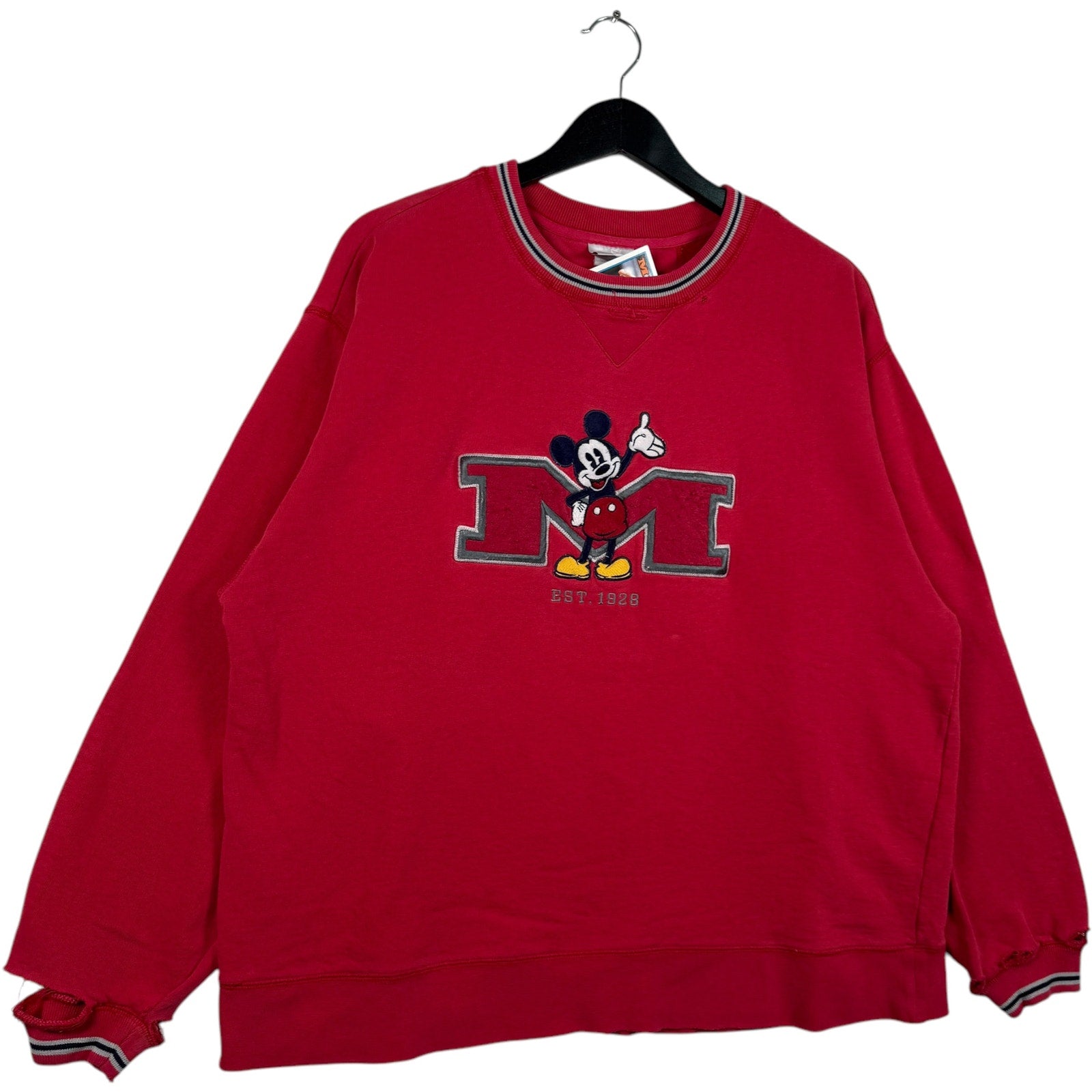 Vintage Disney Mickey Mouse Big Letter M Crewneck