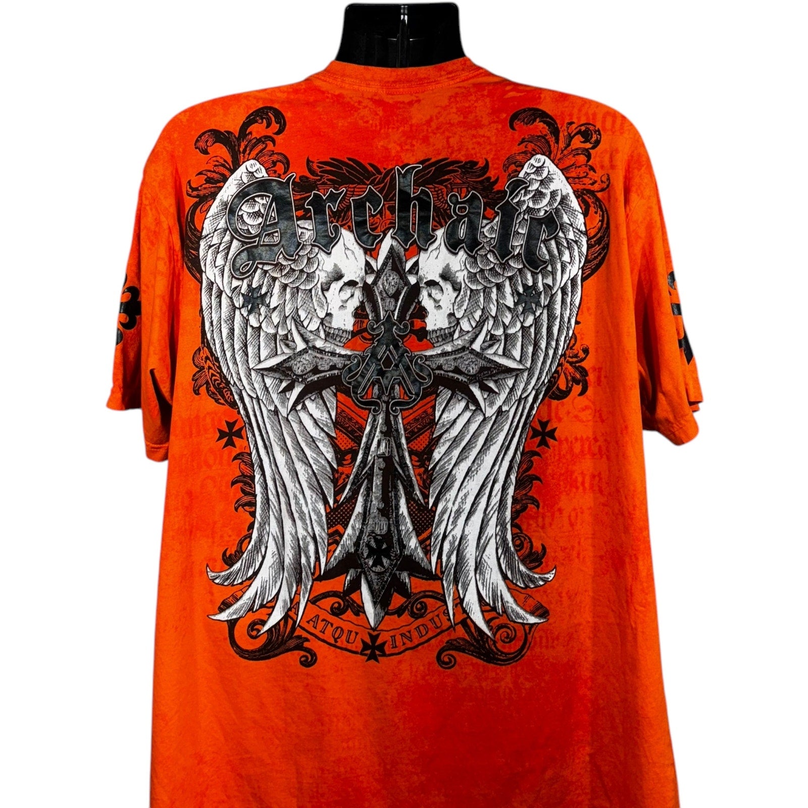 Archaic Skull Wings Y2K Graphic Tee