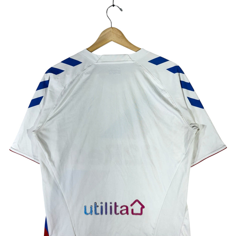 Vintage Hummel Rangers FC 32 Red Spellout Soccer Jersey