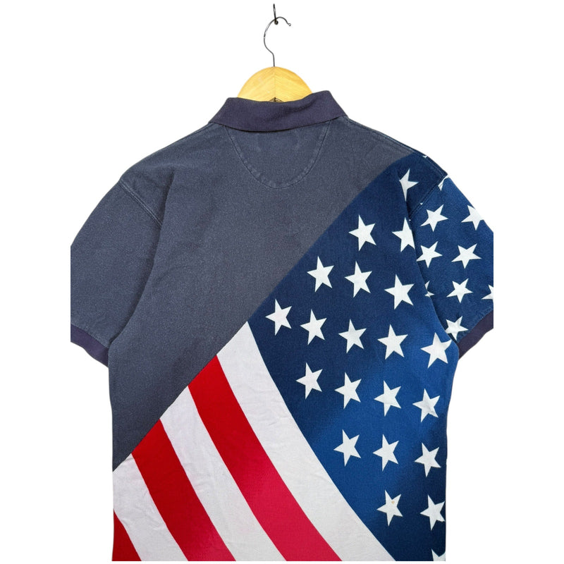 Vintage Chaps Ralph Lauren American USA Flag Polo Shirt