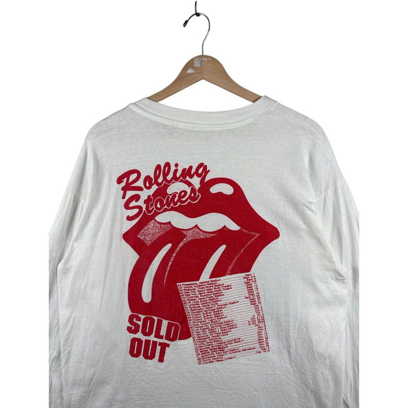 Vintage Rolling Stones Steel Wheels Tour Long Sleeve '89 XL