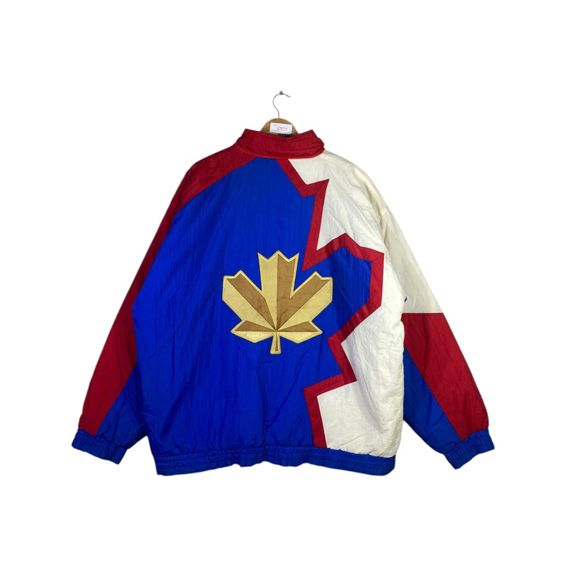 Vintage Molson Canada Maple Leaf Colorblock Puffer Jacket