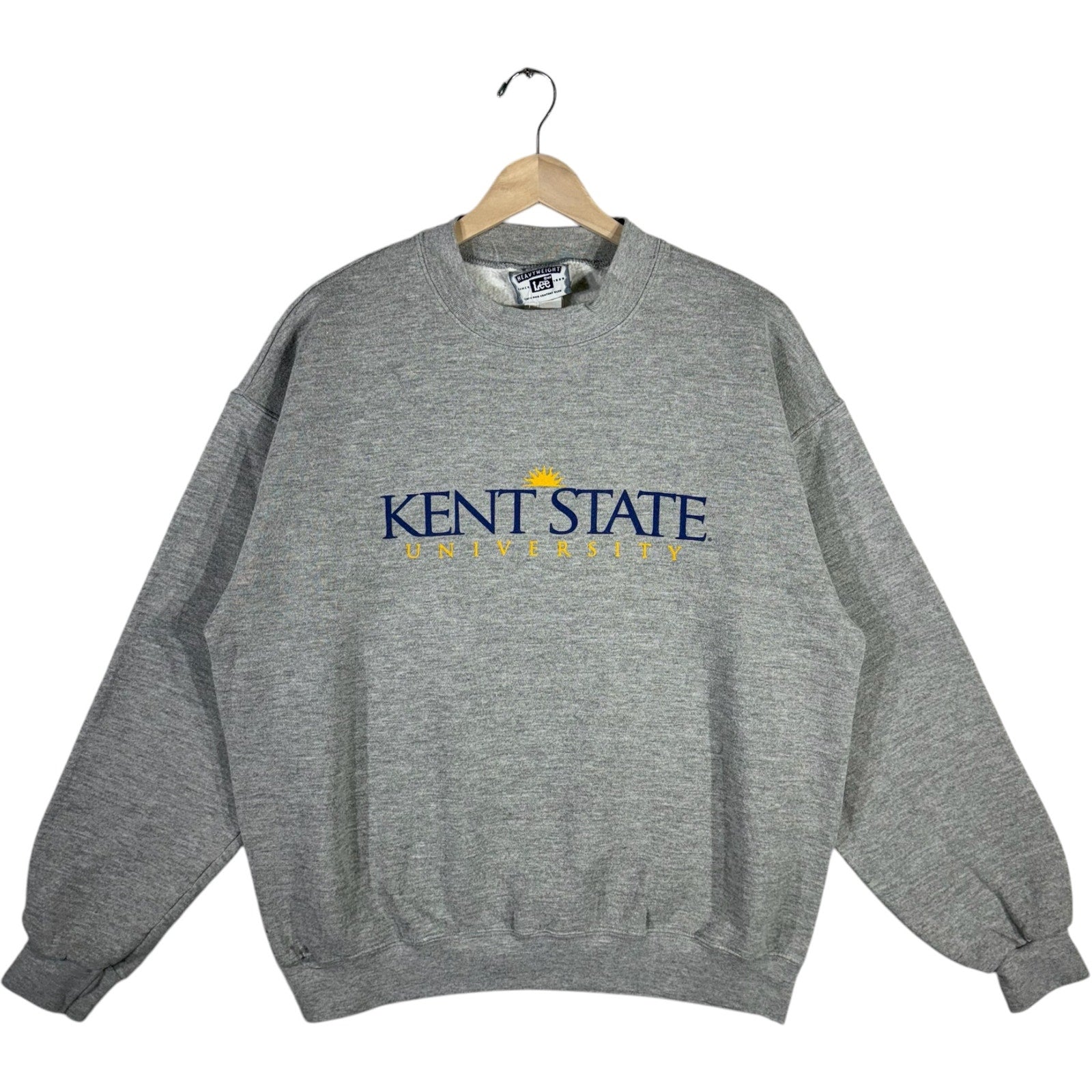 Vintage Lee Kent State University Spellout Embroidered Crewneck