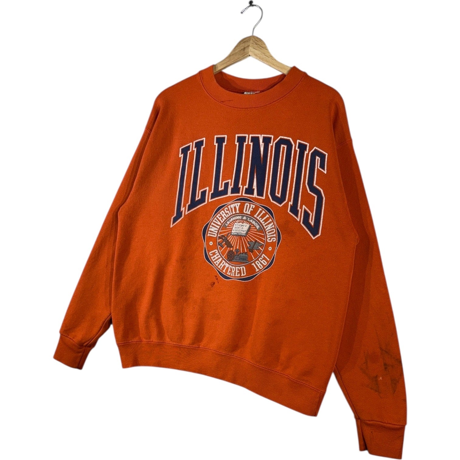 Vintage University Of Illinois Sweatshirt Crewneck