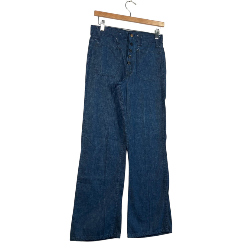 Vintage Flared Denim Button Fly Jeans 26x28