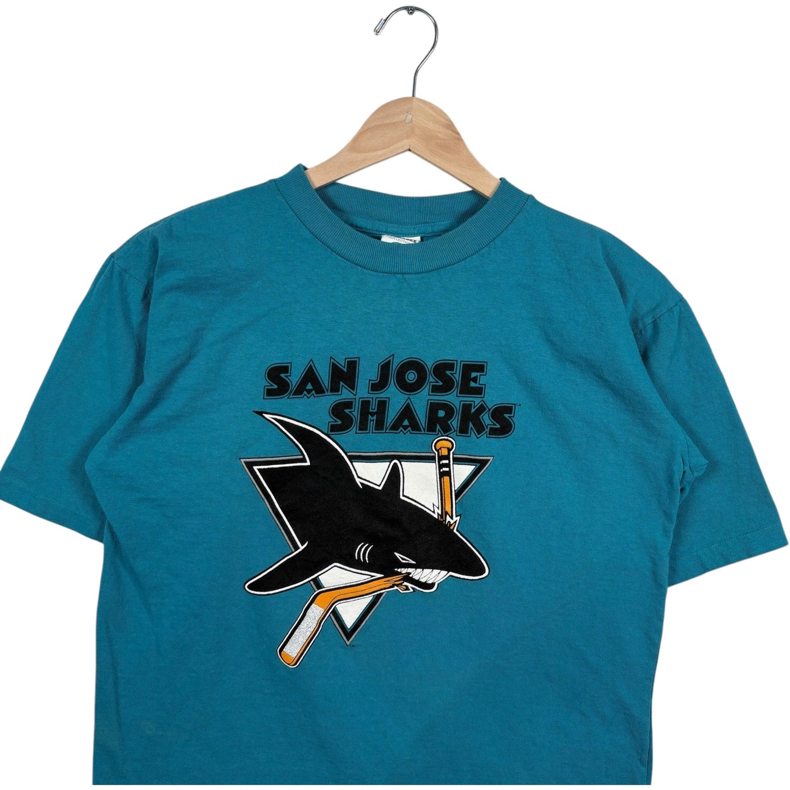 Vintage Youth San Jose Sharks Spellout Logo NHL Tee