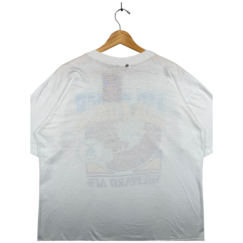 Vintage Air Force Sheppard AFB Globe Graphic Short Sleeve T-Shirt