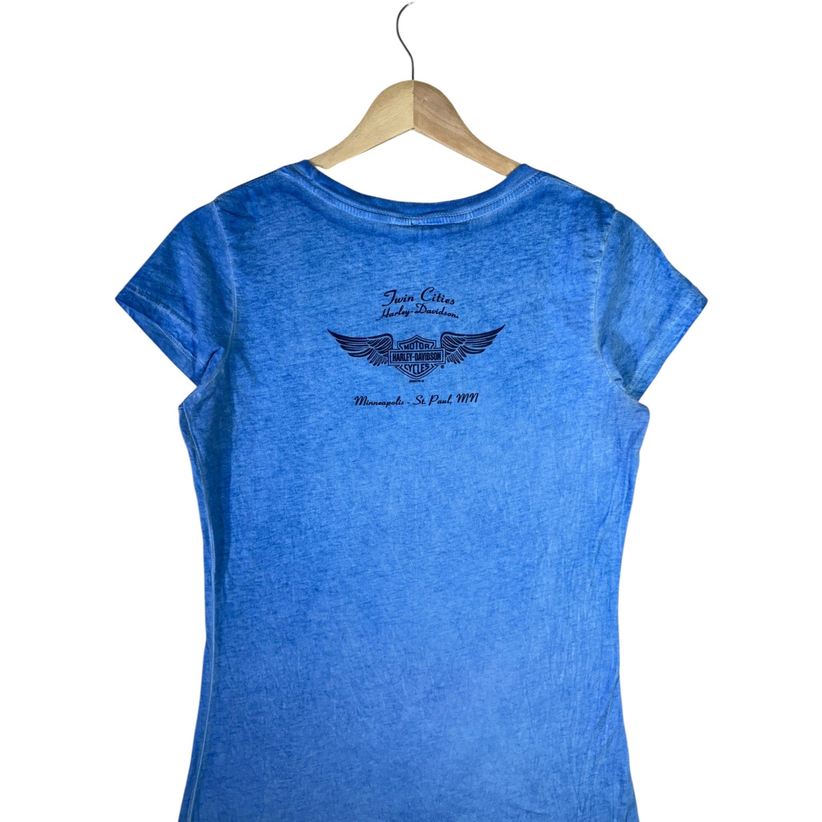 Vintage Harley Davidson Wing Floral T-Shirt