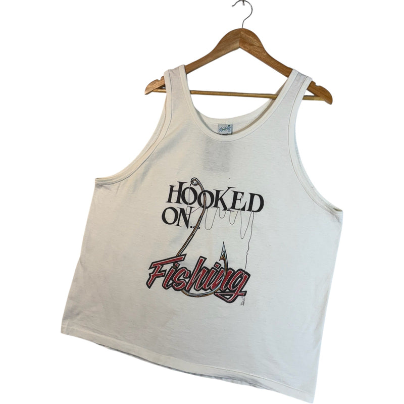 Vintage "Hooked on Fishing" Tank Top