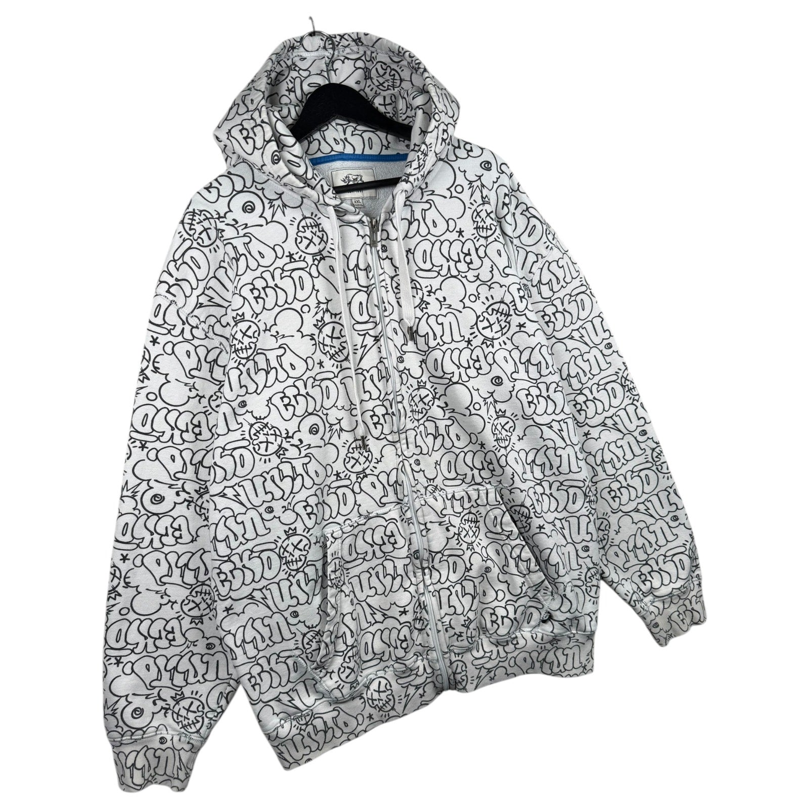 Vintage Ecko Unltd Doodle Allover Print Hoodie