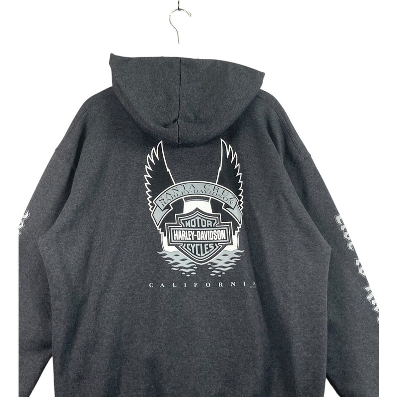 Vintage Harley Davidson Santa Cruz California Dealer Hoodie