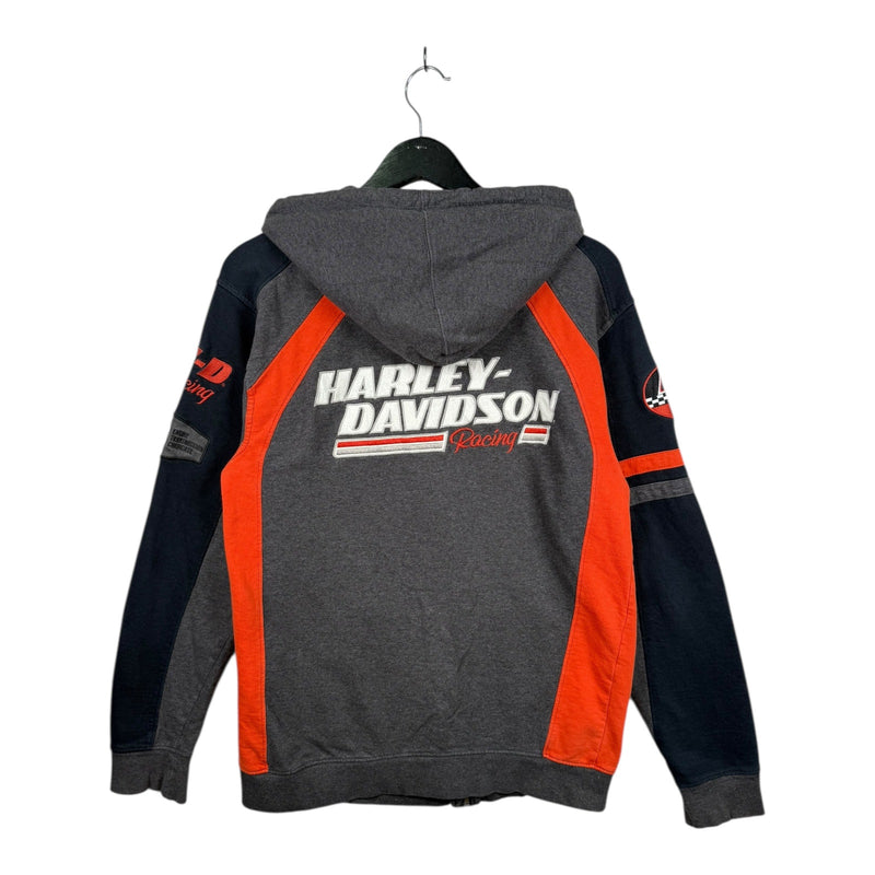 Vintage Harley Davidson Colorblock Full Zip Hoodie