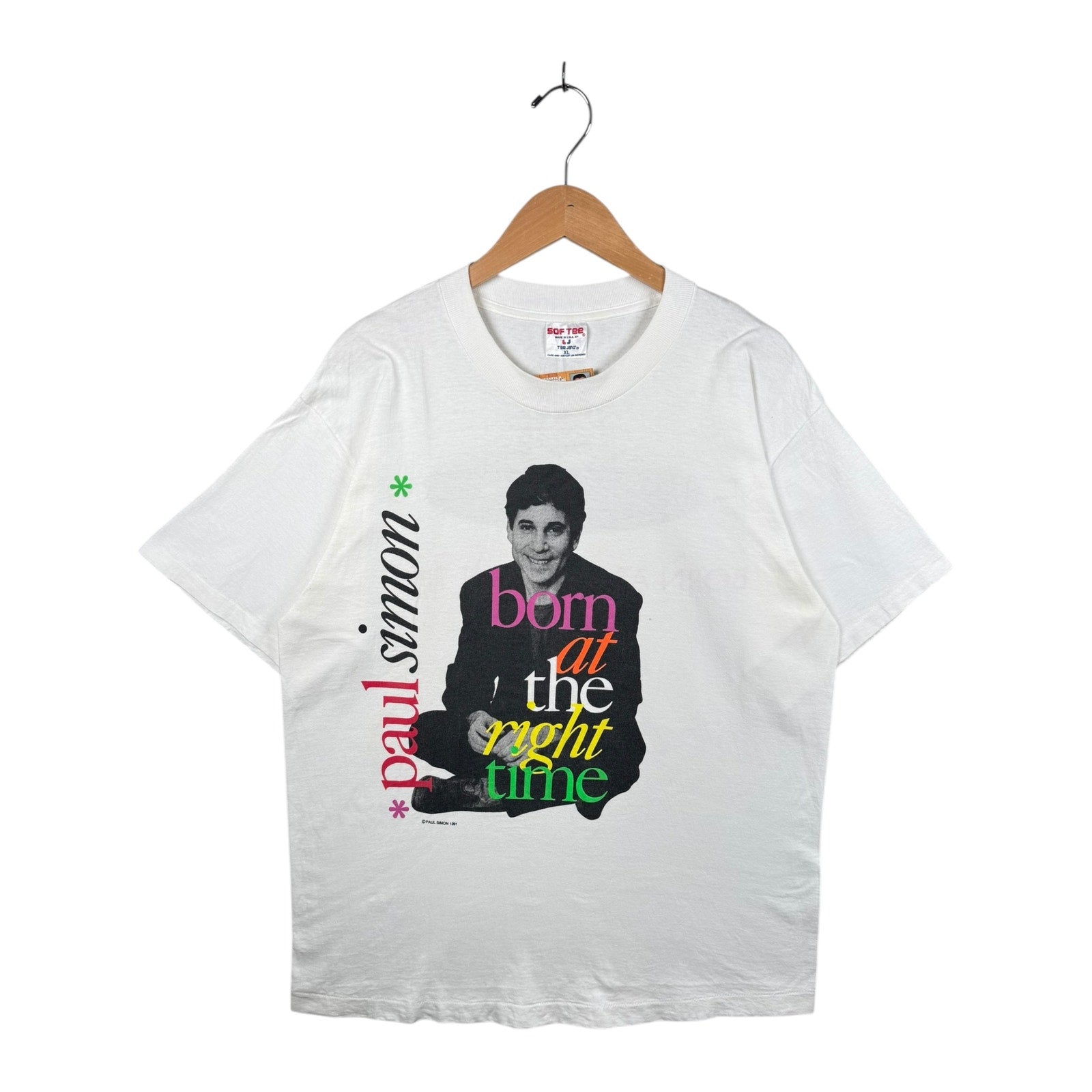 Vintage Paul Simon Born at the Right Time T-Shirt