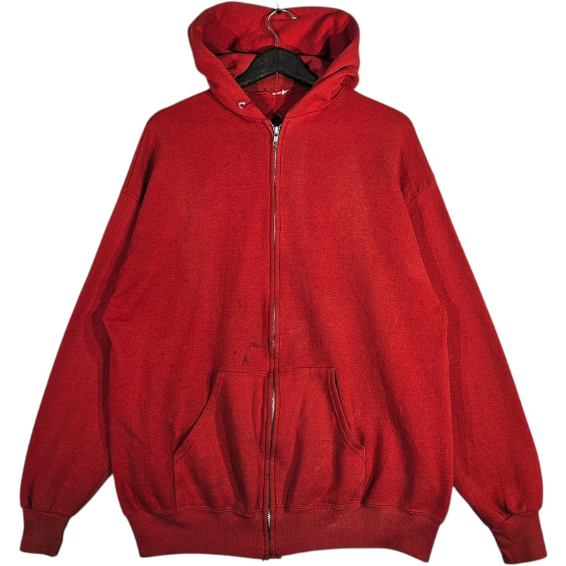Vintage Full Zip Blank Hoodie
