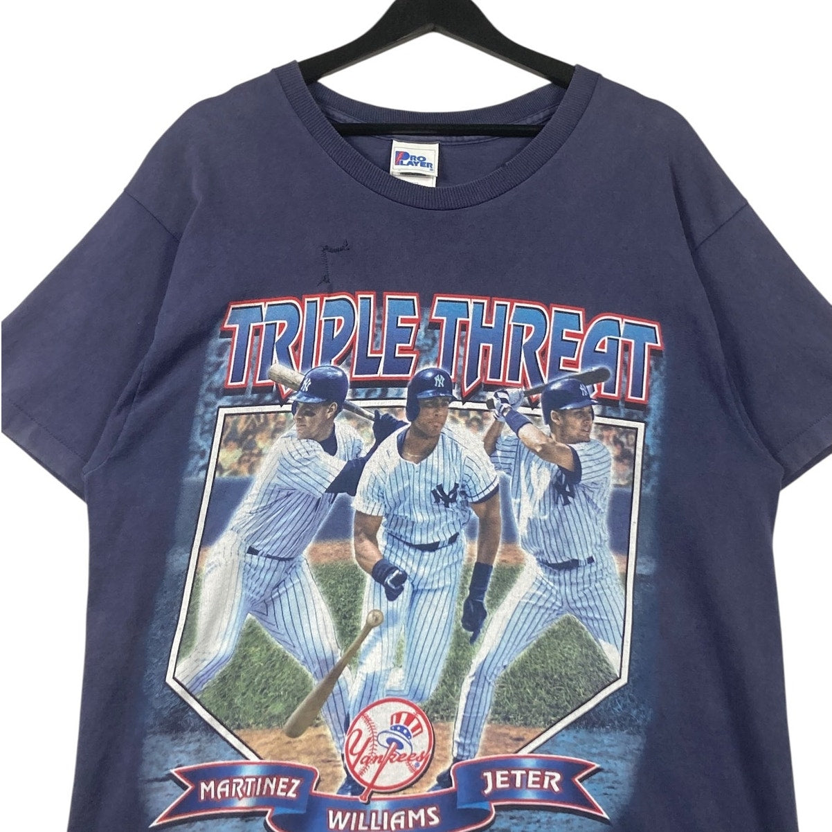 Vintage Pro Player New York Yankees Derek Jeter, Tino Martinez & Devin Williams MLB T-Shirt